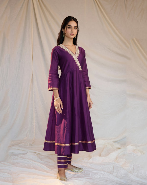 anarkali purple