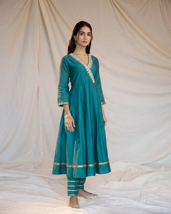 anarkali turquoise