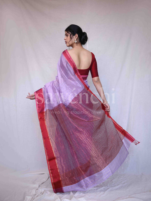 Lilac Lush - Handloom Silk Cotton Saree