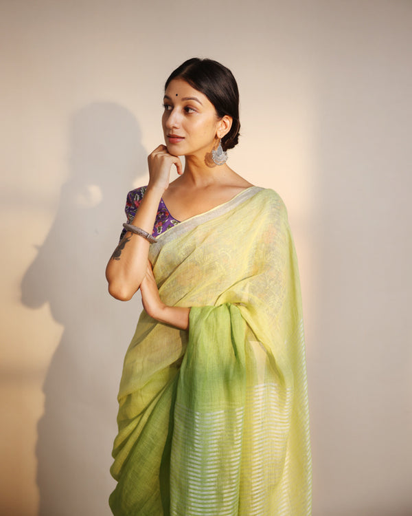 Green Ombre saree