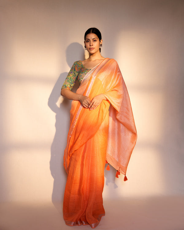 Orange Blossom Saree