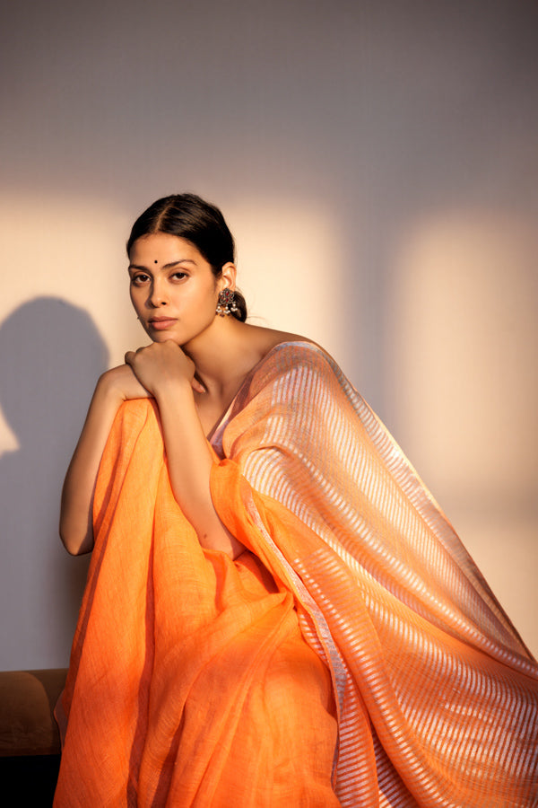 Orange Blossom Saree