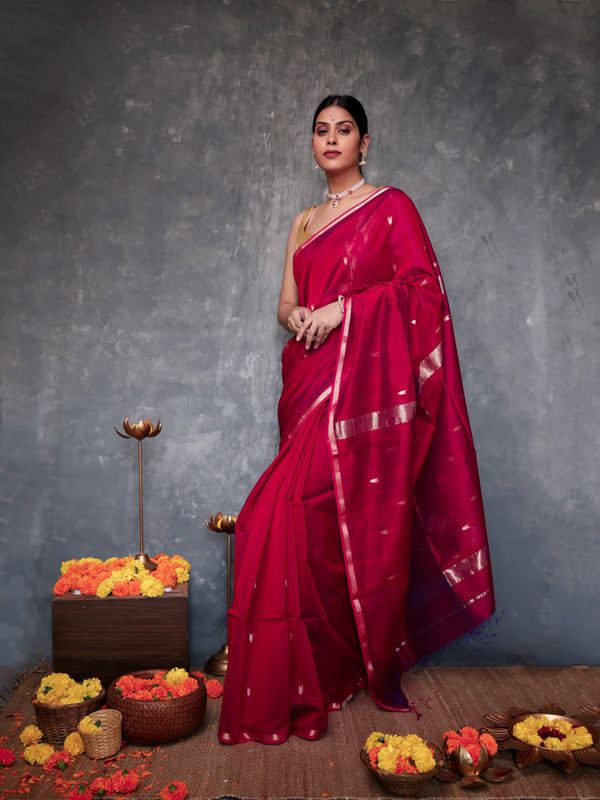 Bloom coral saree ( Shipping time - 20 days )
