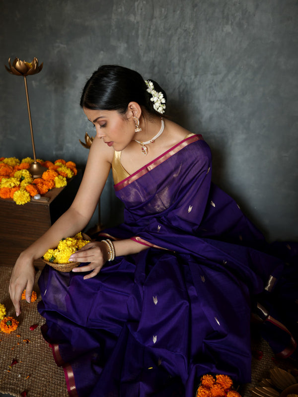 purple Corallite Saree