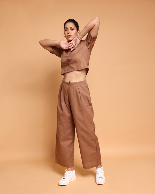 Chicoo handloom linen cotton Co-ord set