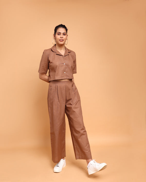 Chicoo handloom linen cotton Co-ord set