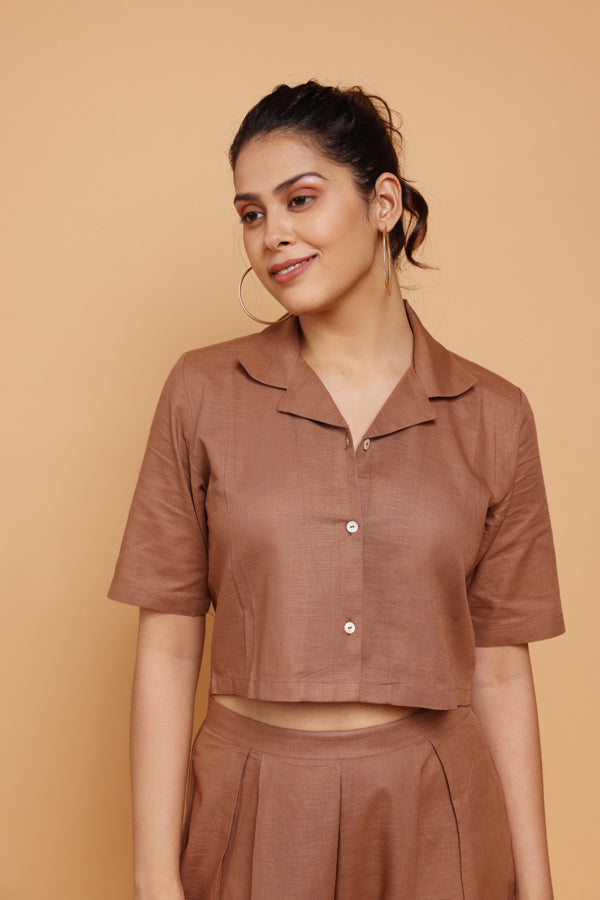 Chicoo handloom linen cotton Co-ord set