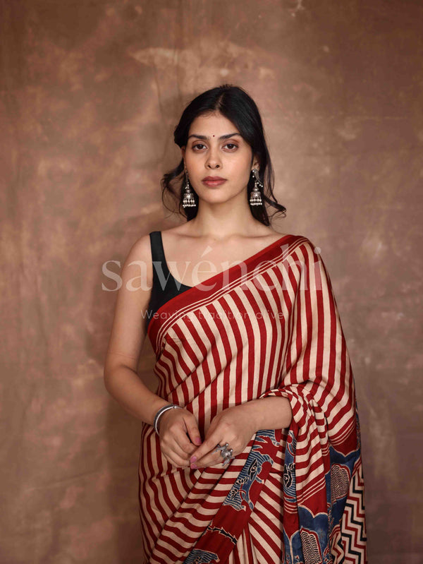 Agnirekha - Modal Satin Saree