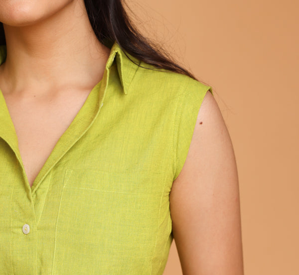 Lime Green crop Top Co-ord set