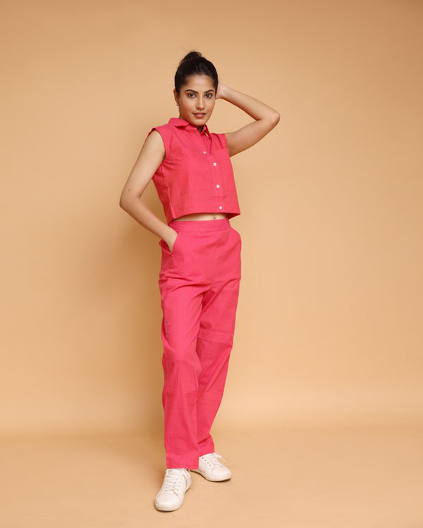 Bubblegum crop Top Co-ord set