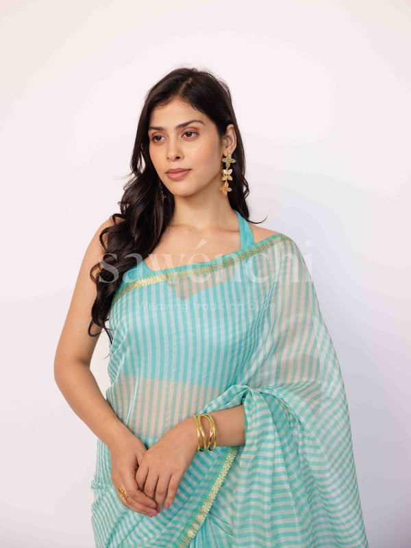 Megh Rang - Handloom Silk Cotton Saree