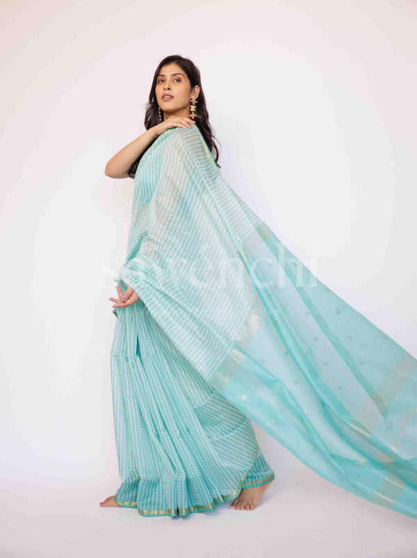 Megh Rang - Handloom Silk Cotton Saree