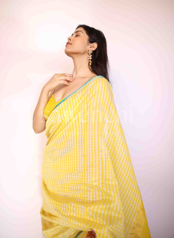 Golden Softness - Handloom Silk Cotton Saree ( SHIPPING TIME 20 DAYS )