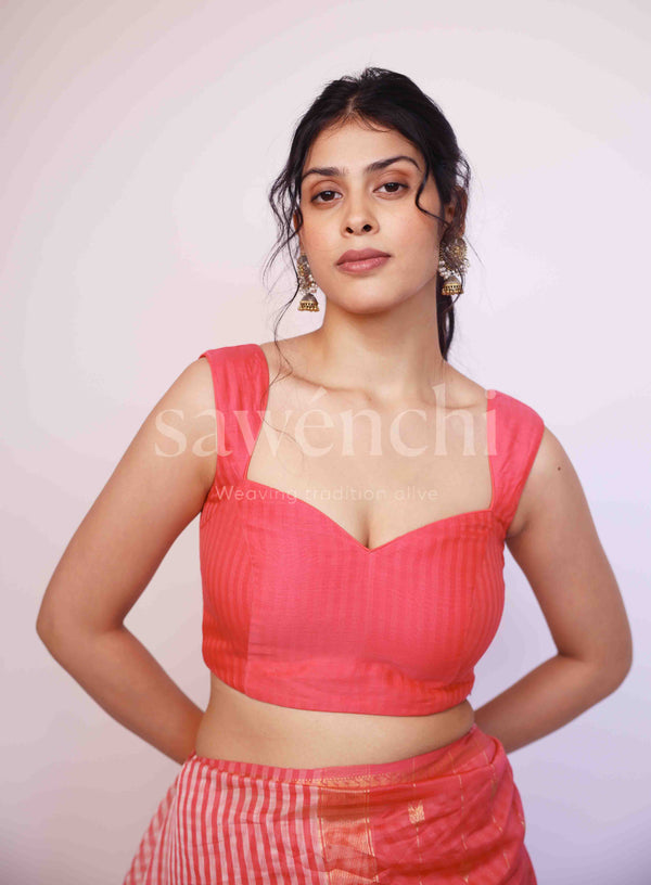 Rooh Gulab - Handloom Silk Cotton Saree