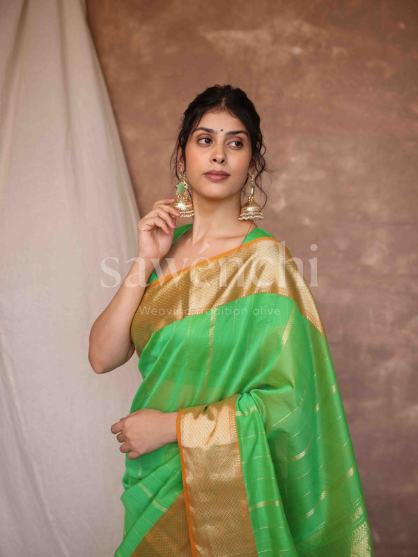 Harvest Haze - Handloom Silk Cotton Saree