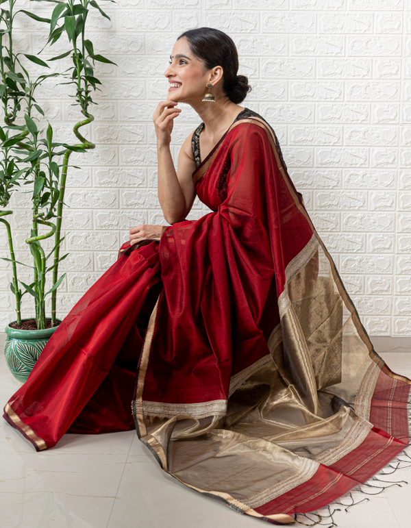 Red Topaz Saree