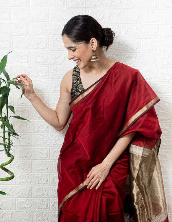 Red Topaz Saree