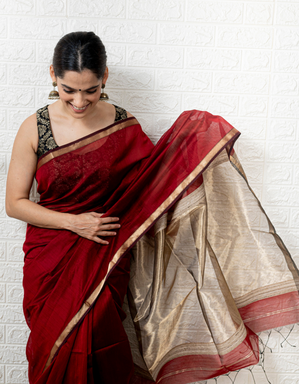 Red Topaz Saree