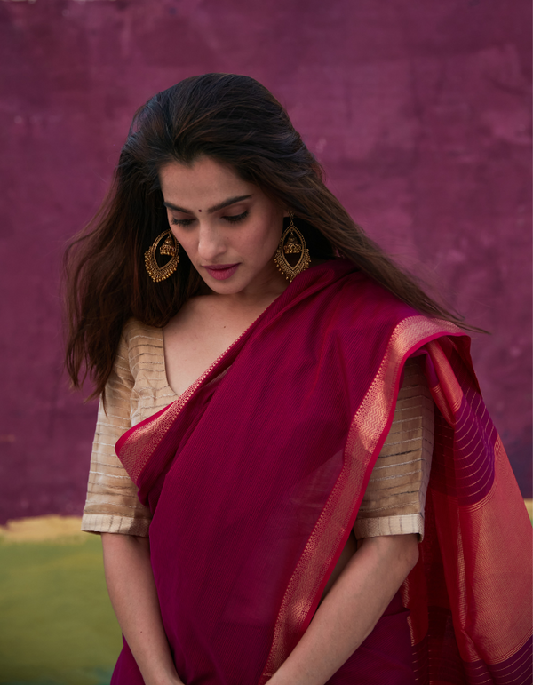 Bougainville Saree
