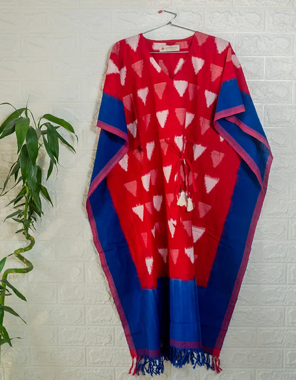 Red ikkat kaftan