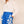 Blue skirt and off white linen shirt set