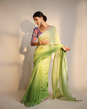 Green Ombre Saree