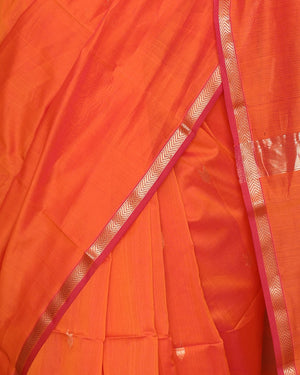 Coral Burst Saree