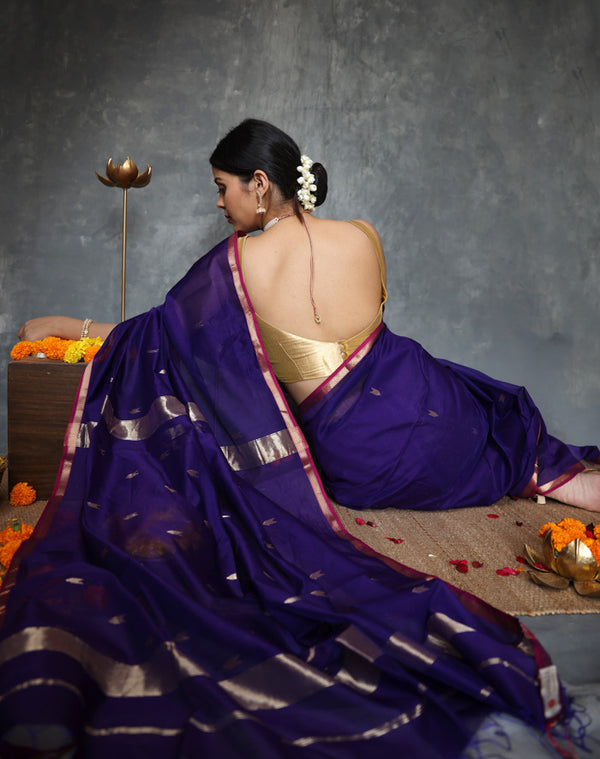 purple Corallite Saree ( OUT OF STOCK) Pre-booking is open. Shipping time - 10/15 working days.