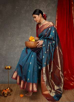 Teel Lotus Saree