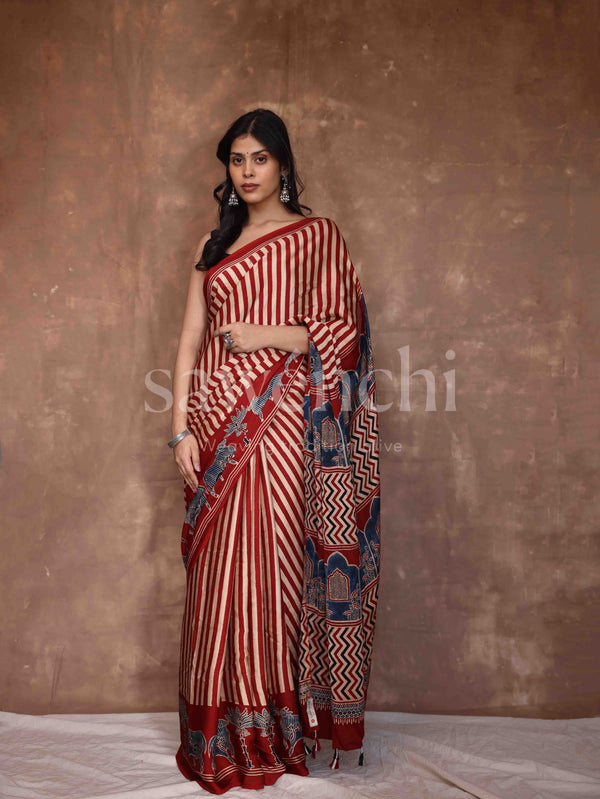 Agnirekha - Modal Satin Saree