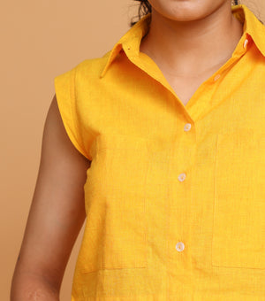 Turmeric Crop Top Co-ord Set