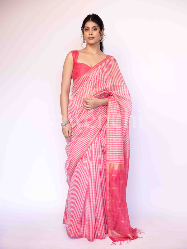Rooh Gulab - Handloom Silk Cotton Saree