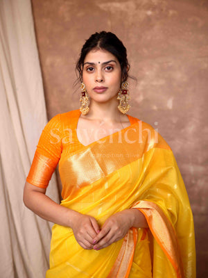 Sunlit Drape - Handloom Silk Cotton Saree