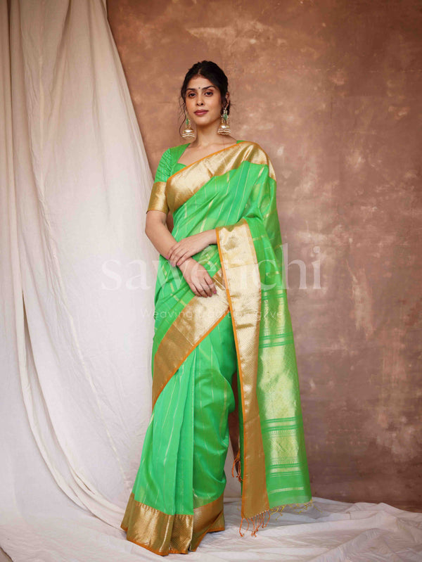 Harvest Haze - Handloom Silk Cotton Saree