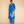 Blue linen Applique kurta set
