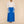 Blue Skirt & Off-White Linen Shirt Set