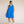 Blue linen plain dress