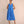 Blue linen stripe dress