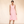Peach linen stripe dress
