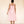 Peach linen stripe dress
