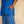 Blue linen short kurta pant set