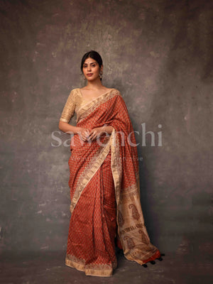 kumudini handloom silk cotton saree