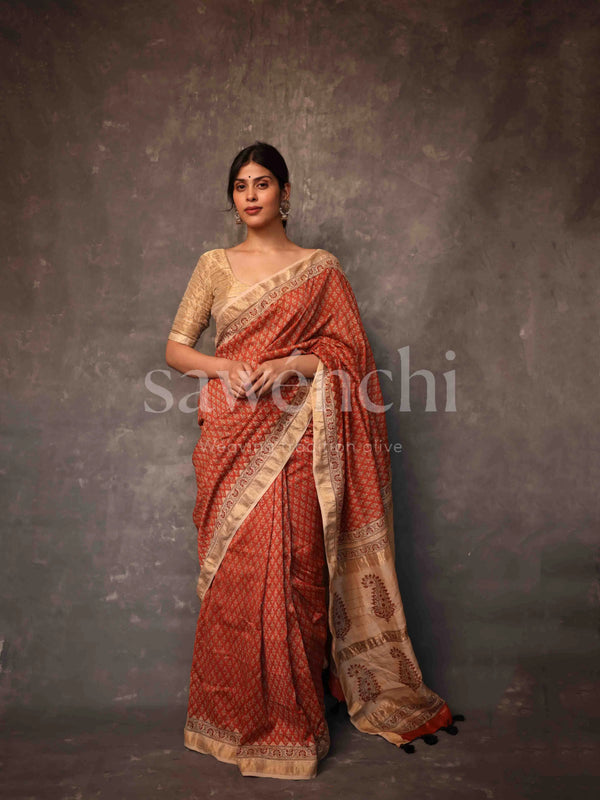 kumudini handloom silk cotton saree
