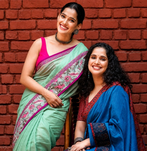 Models wearing Sawenchi sarees