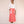 Peach Skirt & Off-White Linen Shirt Set