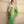 Plain green linen saree