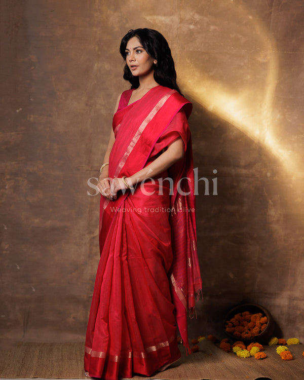 Fuchsia saree