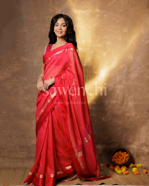 Fuchsia saree