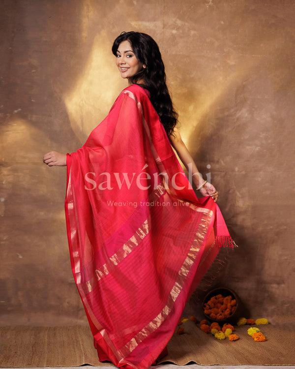 Fuchsia saree