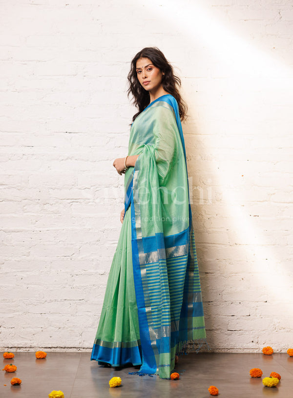 Aqua saree